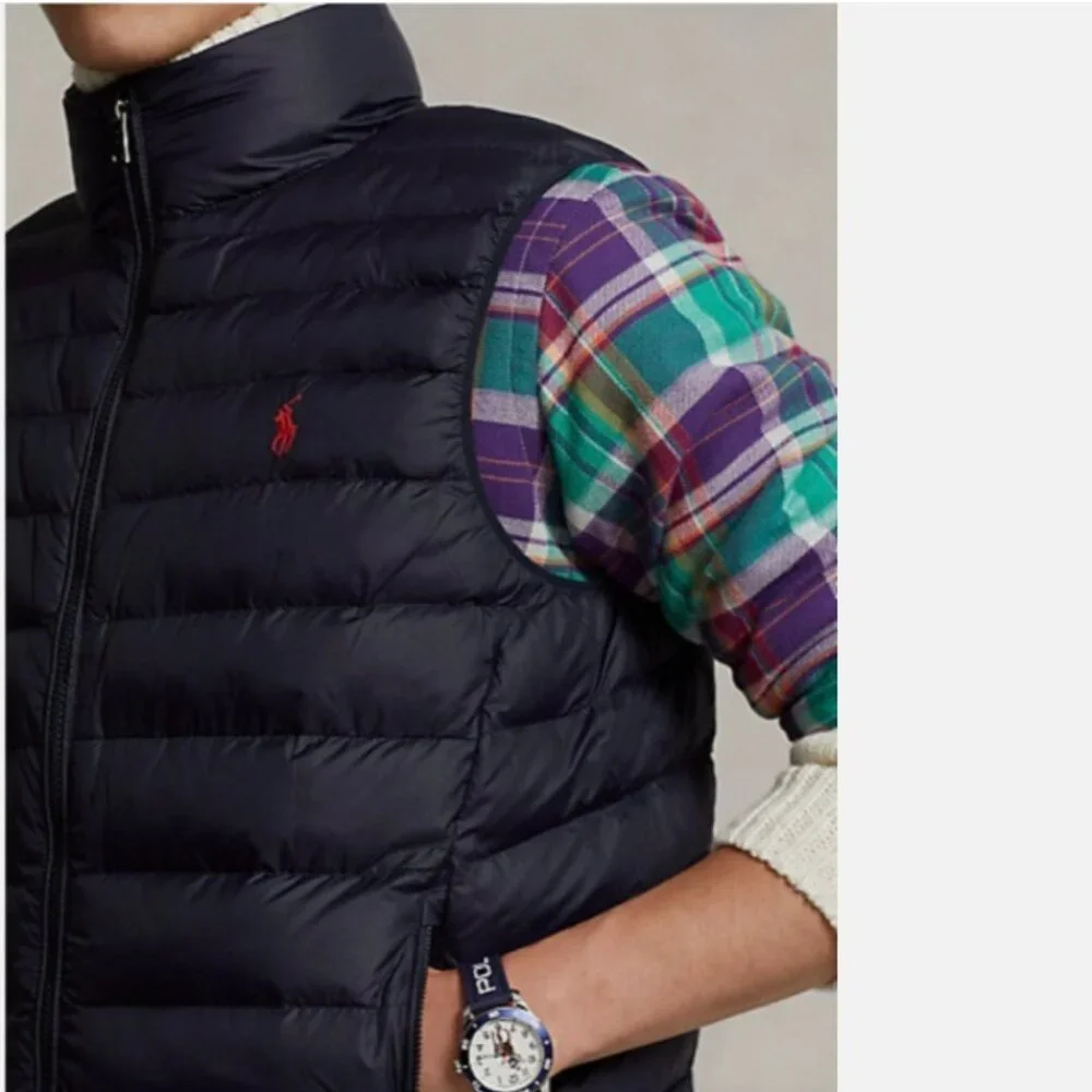 Polo Ralph Lauren Down Navy Packable Water Repellent Vest